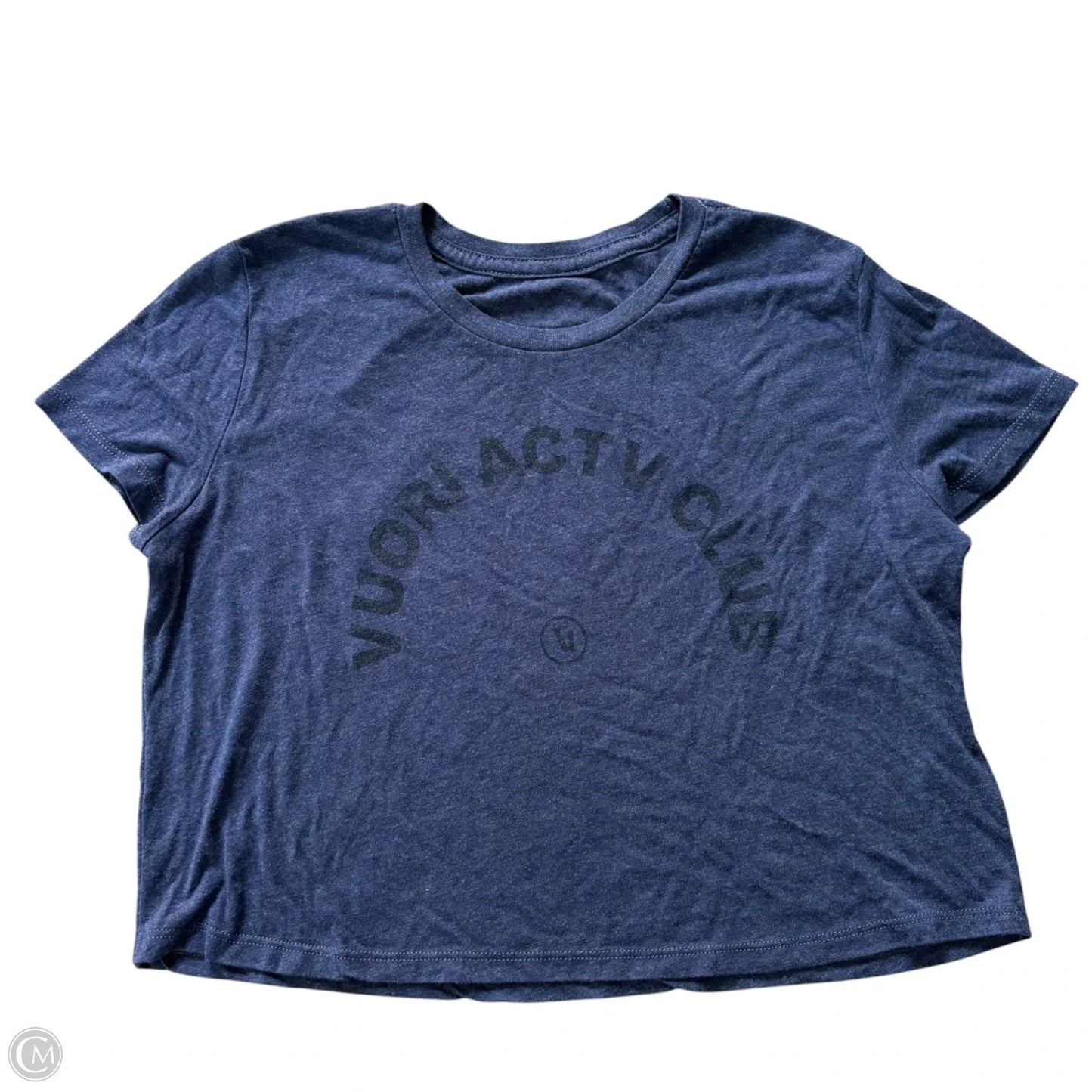 Athletic Top Short Sleeve By Vuori In Blue, Size: S