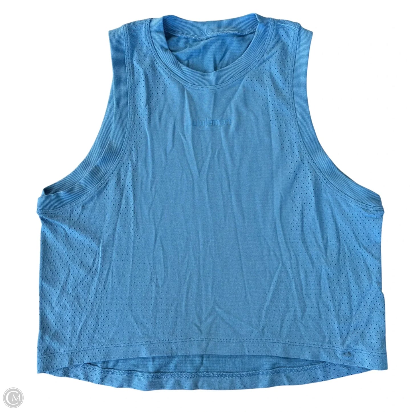 Athletic Top Short Sleeve By Lululemon In Blue, Size: S