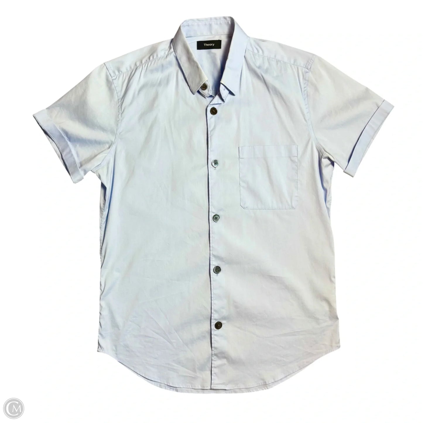 Top Short Sleeve By Theory In Blue, Size: Xs