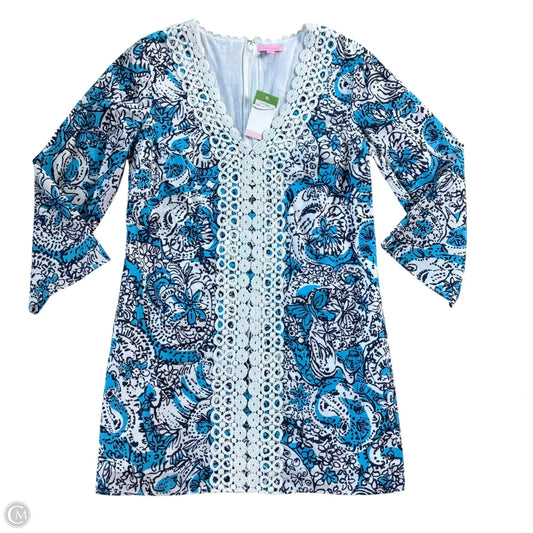 Dress Designer By Lilly Pulitzer In Blue & White, Size: L
