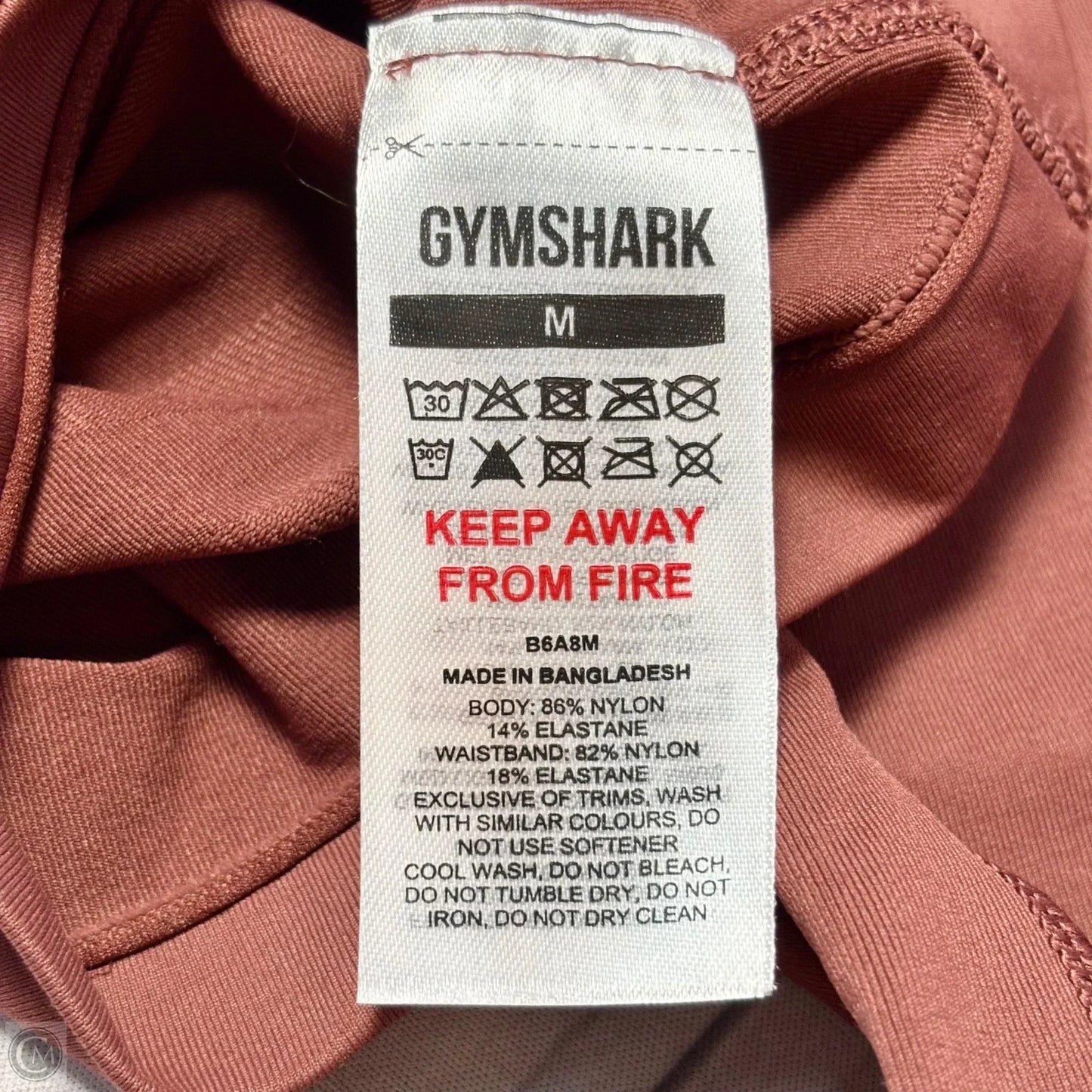 Athletic Shorts By Gym Shark In Brown, Size: M