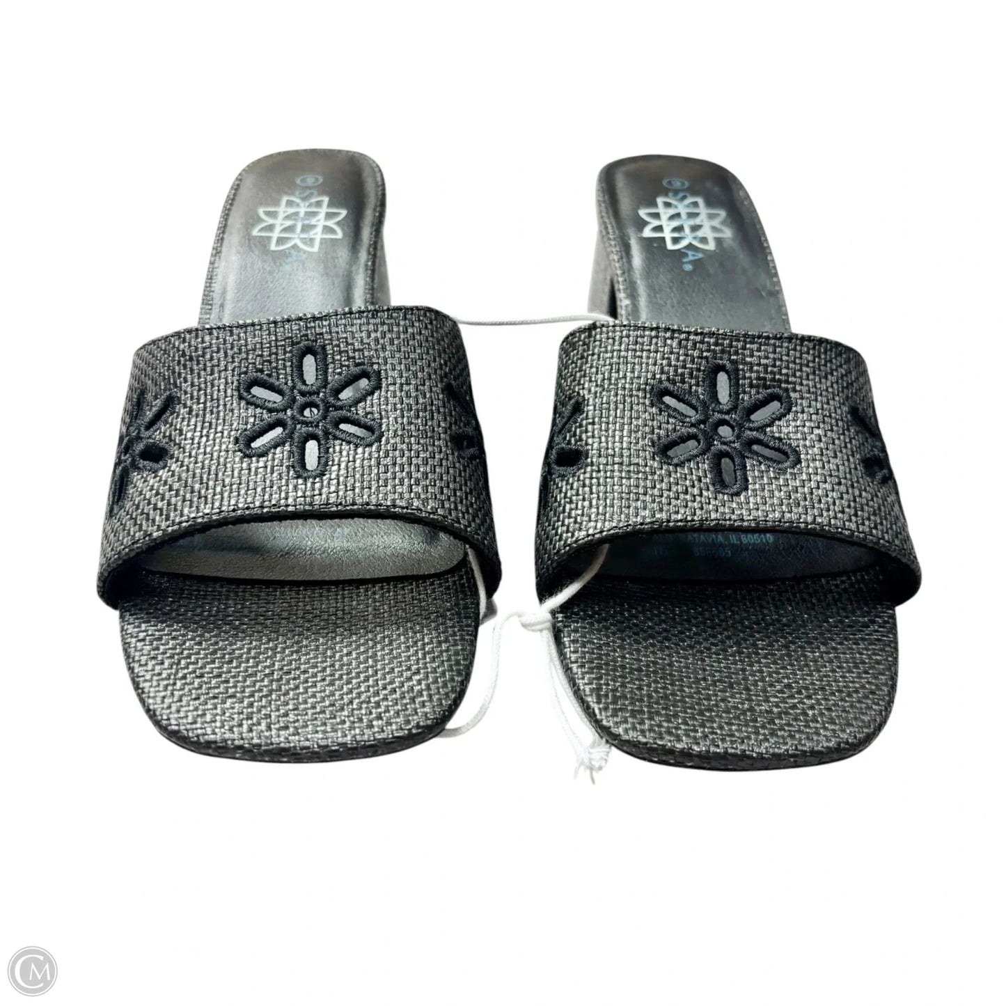 Sandals Heels Wedge By Serra In Black, Size: 9