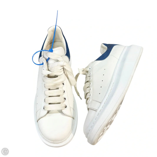Shoes Luxury Designer By Alexander Mcqueen In Blue & White, Size: 9.5