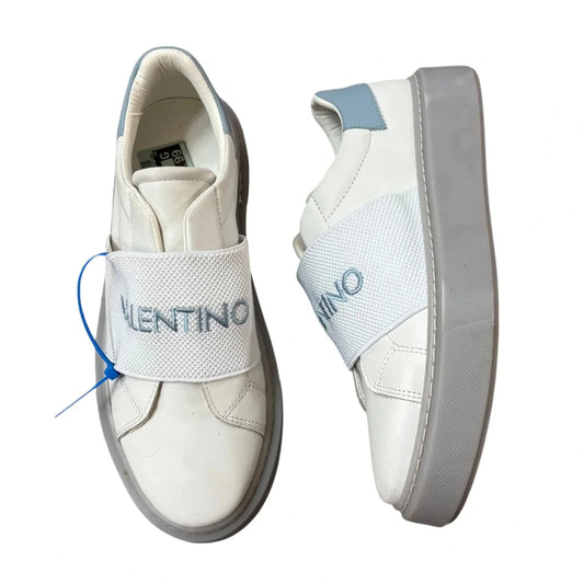 Shoes Luxury Designer By Valentino-garavani In Blue & White, Size: 9