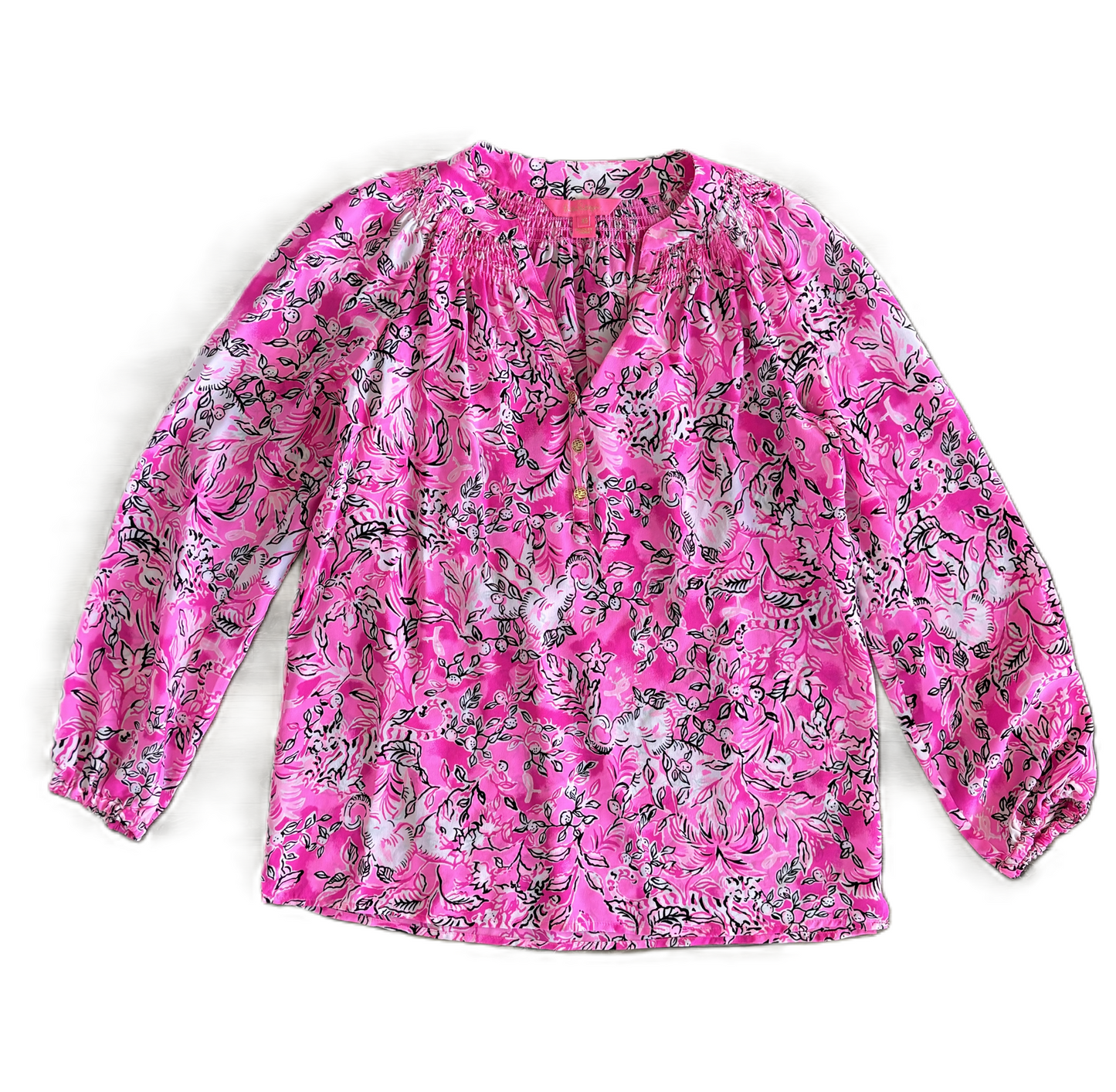 Top Long Sleeve Designer By Lilly Pulitzer In Pink, Size: Xs