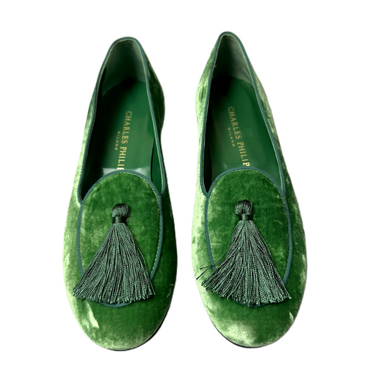 Shoes Flats By Charles Phillip In Green, Size: 6