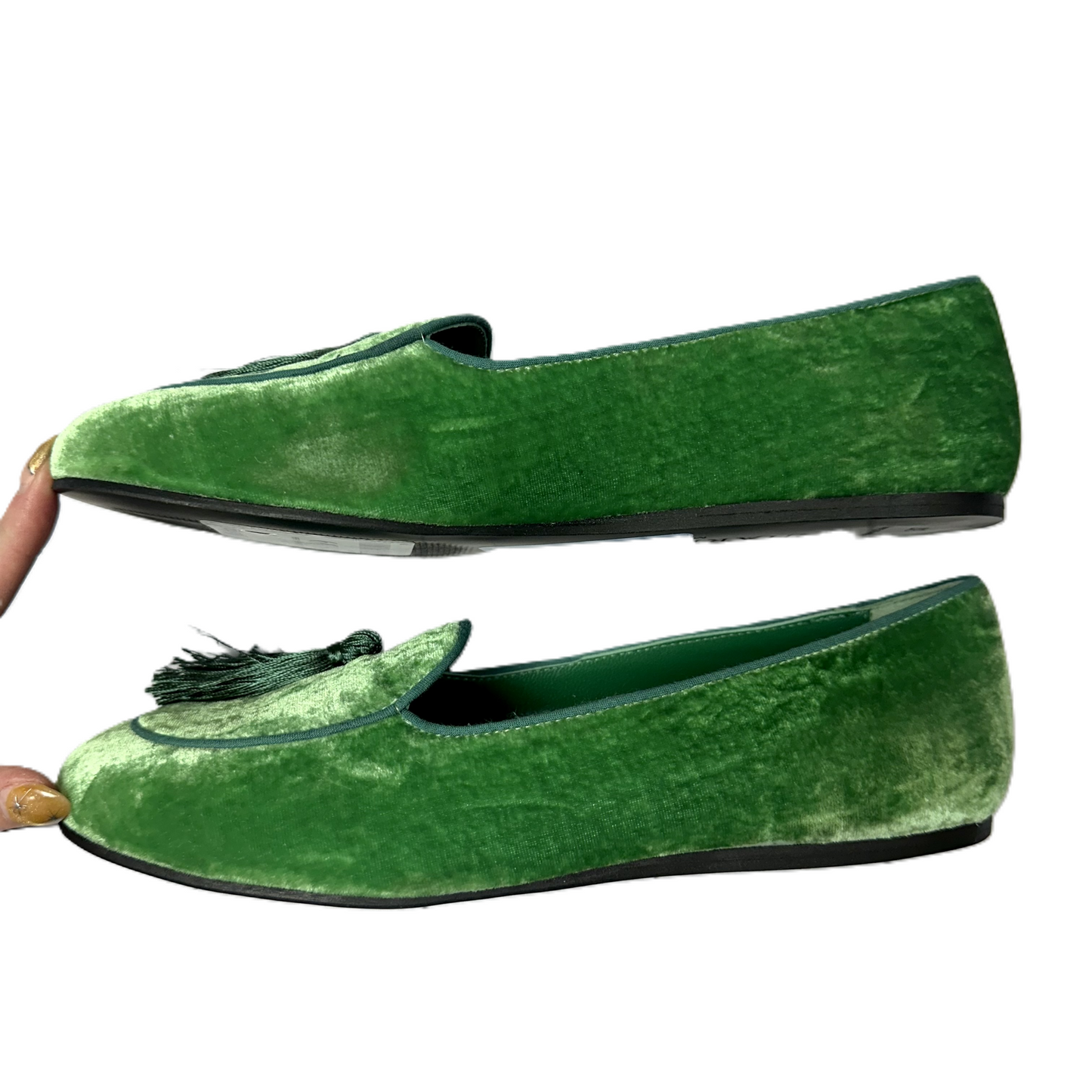 Shoes Flats By Charles Phillip In Green, Size: 6