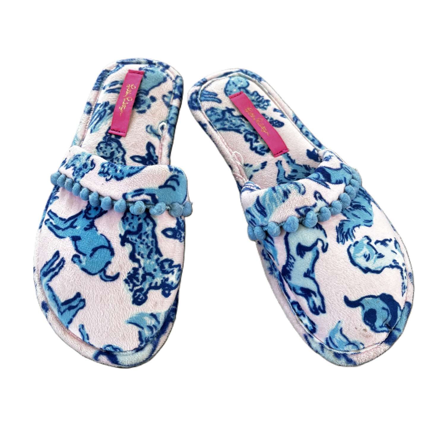 Slippers Designer By Lilly Pulitzer In Blue & Pink