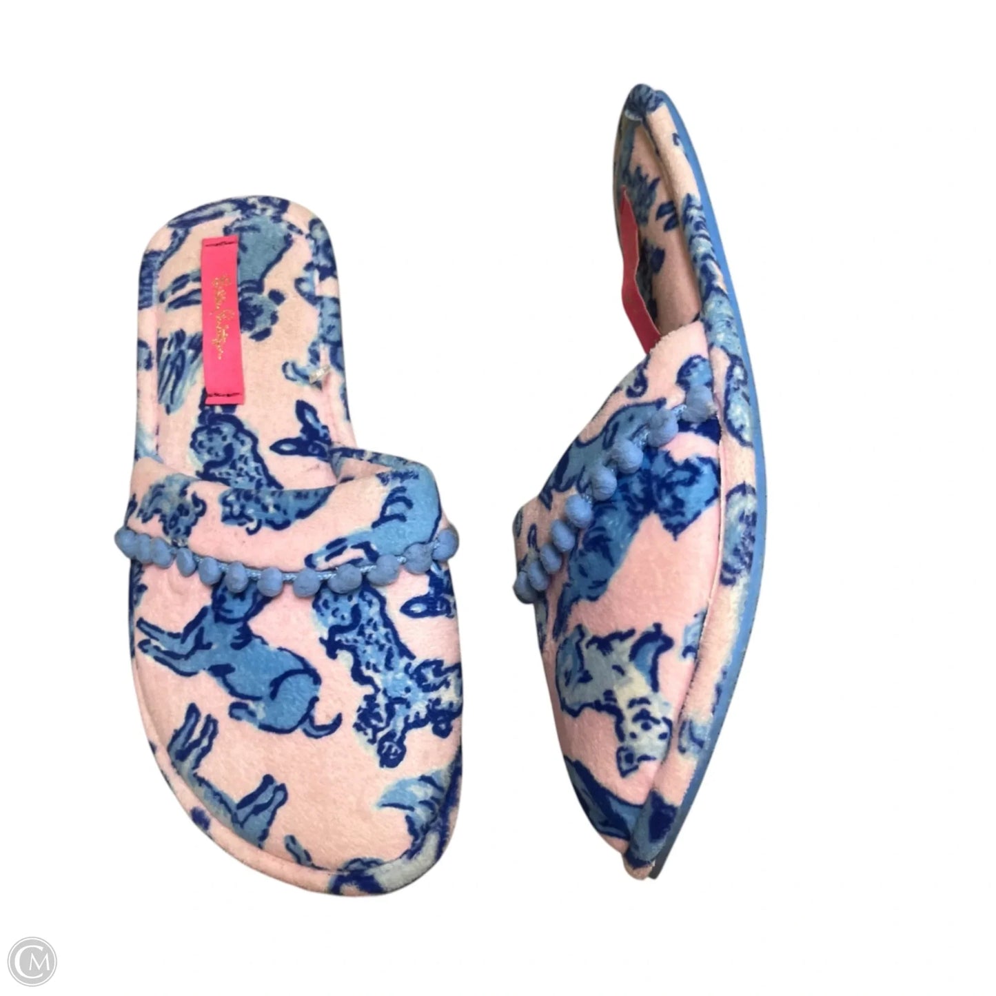 Slippers Designer By Lilly Pulitzer In Blue & Pink