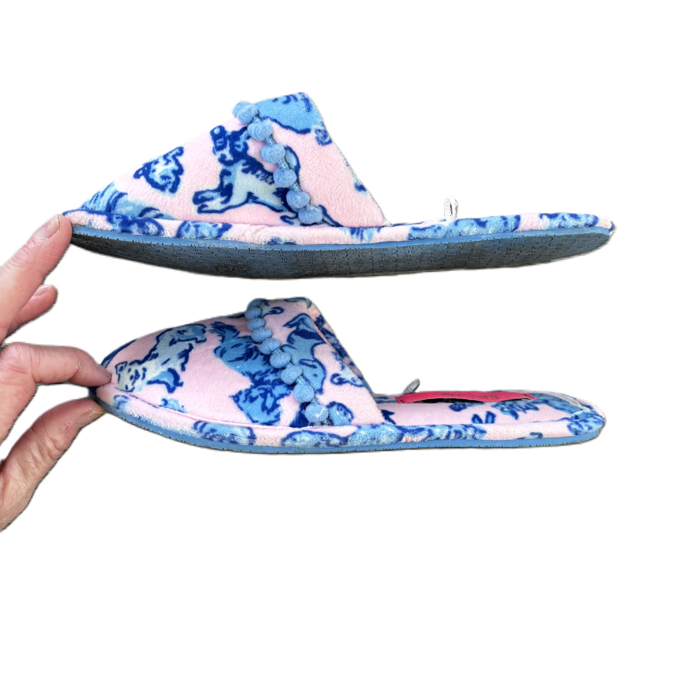 Slippers Designer By Lilly Pulitzer In Blue & Pink