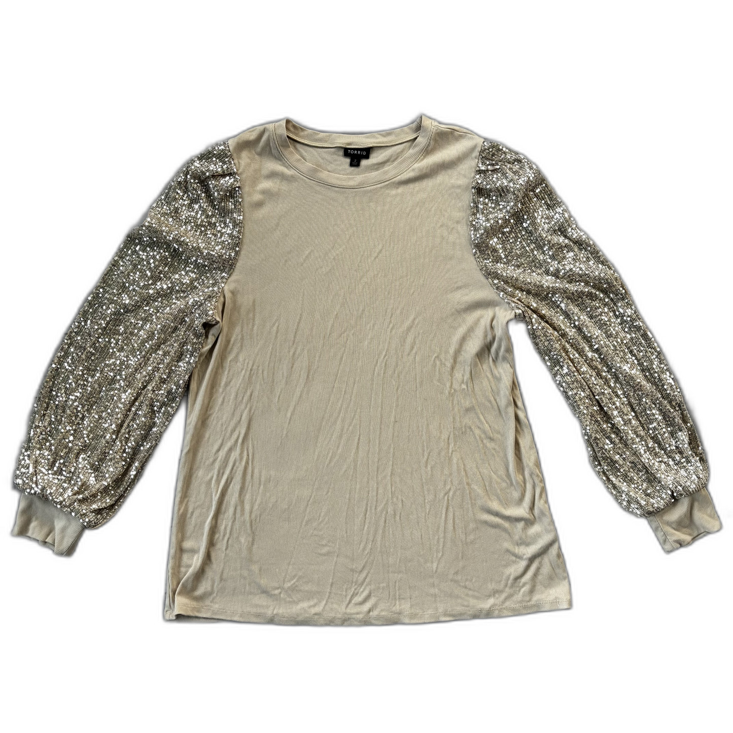 Top Long Sleeve By Torrid In Cream, Size: 2x