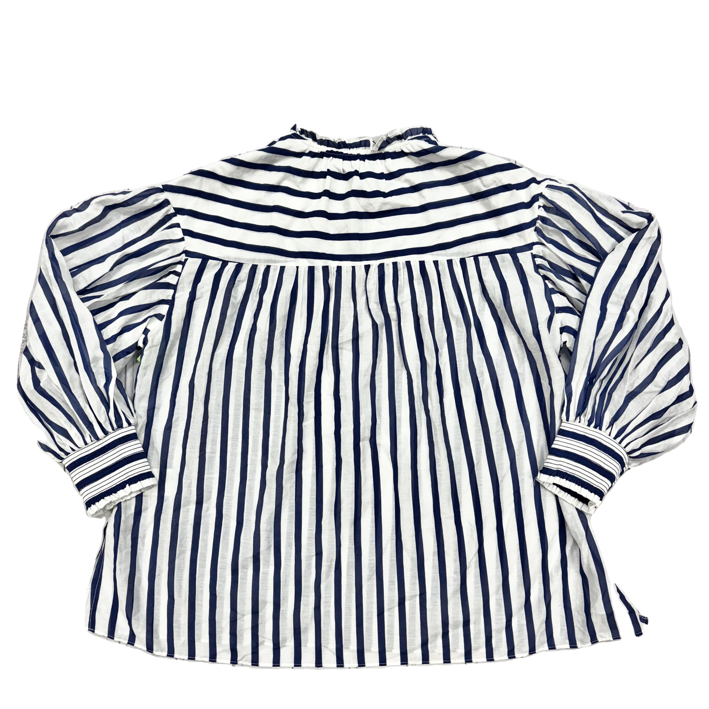 Top Long Sleeve Designer By Alice + Olivia In Blue & White, Size: Xs