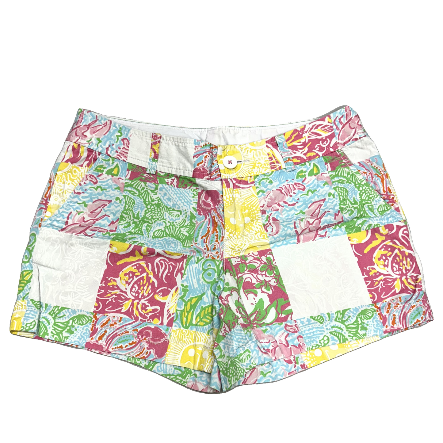 Shorts Designer By Lilly Pulitzer In Green & Pink, Size: 8