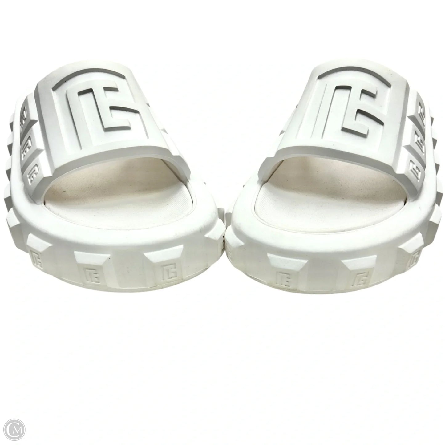 Sandals Luxury Designer By Balmain In White, Size: 6