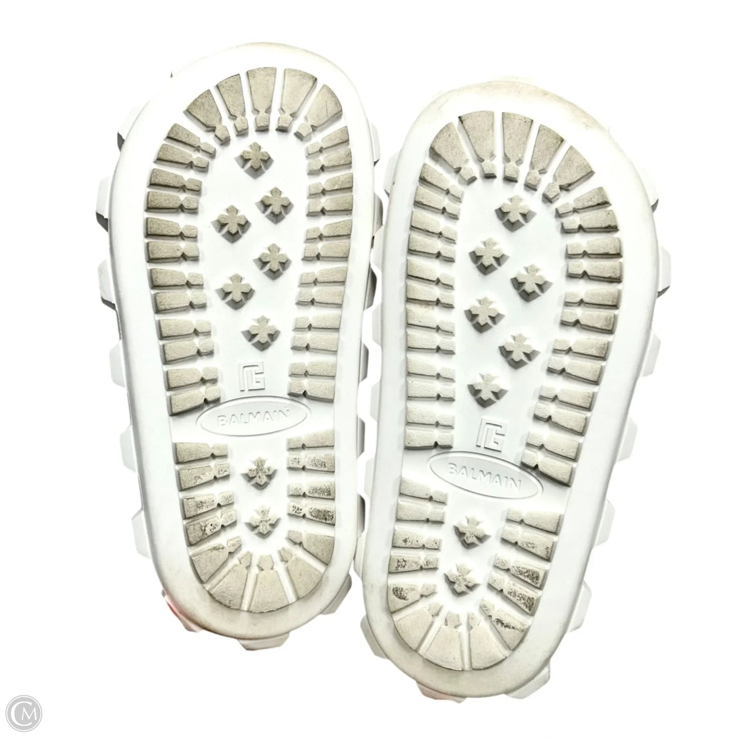 Sandals Luxury Designer By Balmain In White, Size: 6