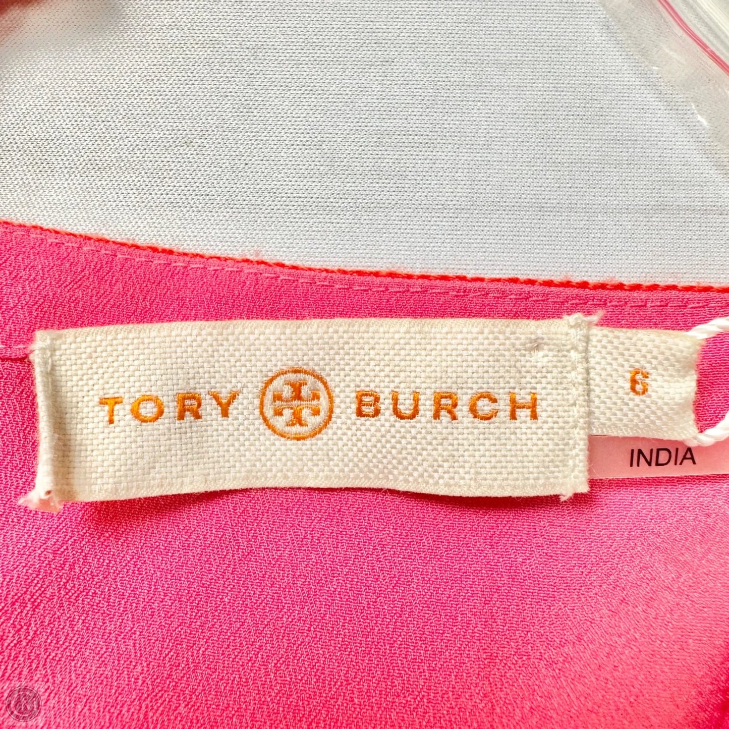 Dress Designer By Tory Burch In Pink & Red, Size: S