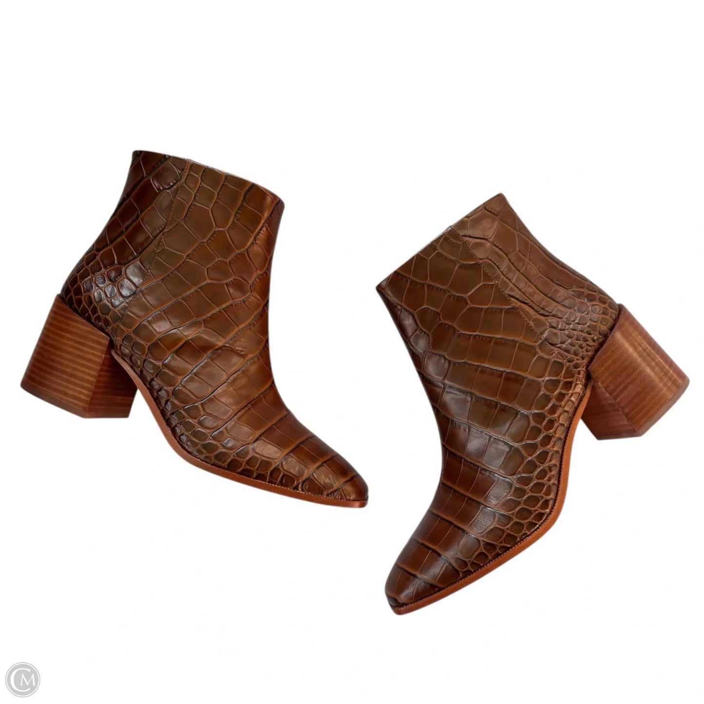 Boots Ankle Heels By Vince Camuto In Brown, Size: 10