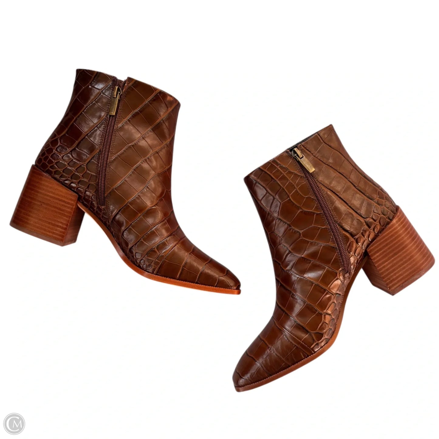 Boots Ankle Heels By Vince Camuto In Brown, Size: 10