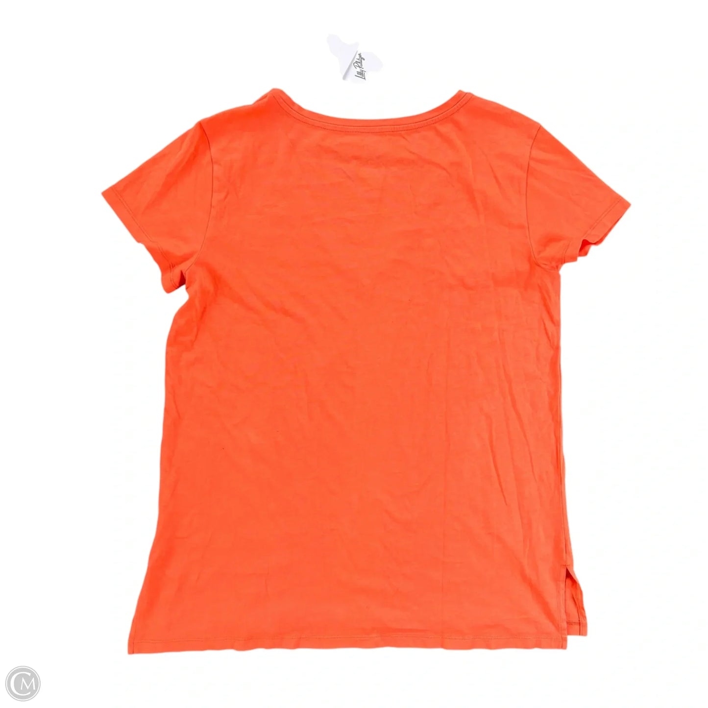 Top Short Sleeve Designer By Lilly Pulitzer In Orange, Size: M