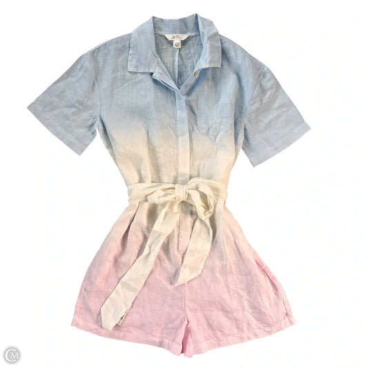 Romper Designer By Lilly Pulitzer In Blue & Pink, Size: S