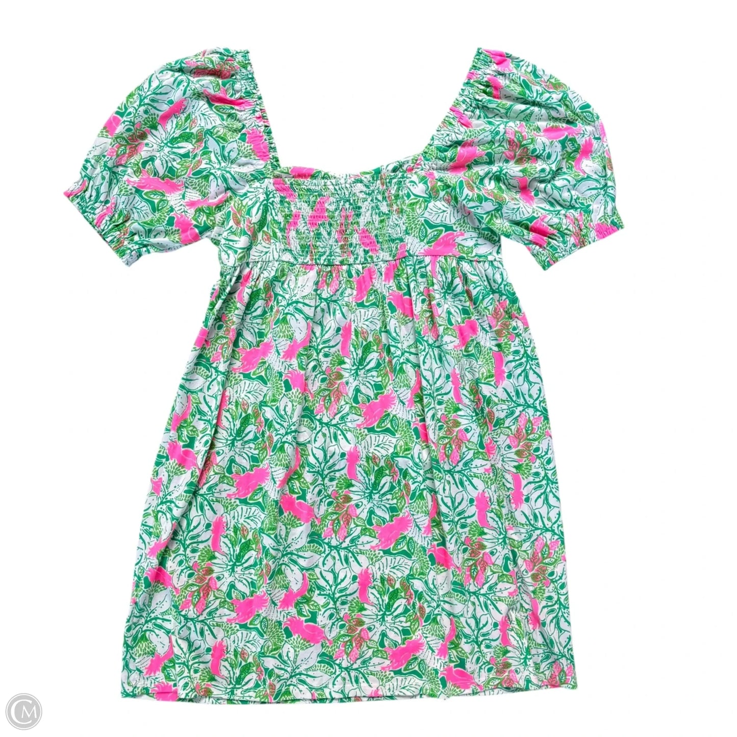 Dress Designer By Lilly Pulitzer In Green & Pink, Size: S
