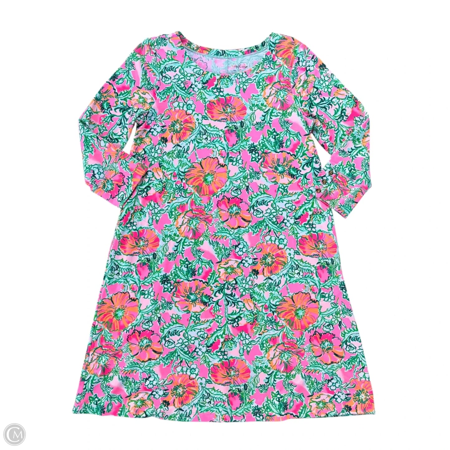 Dress Designer By Lilly Pulitzer In Green & Pink, Size: S