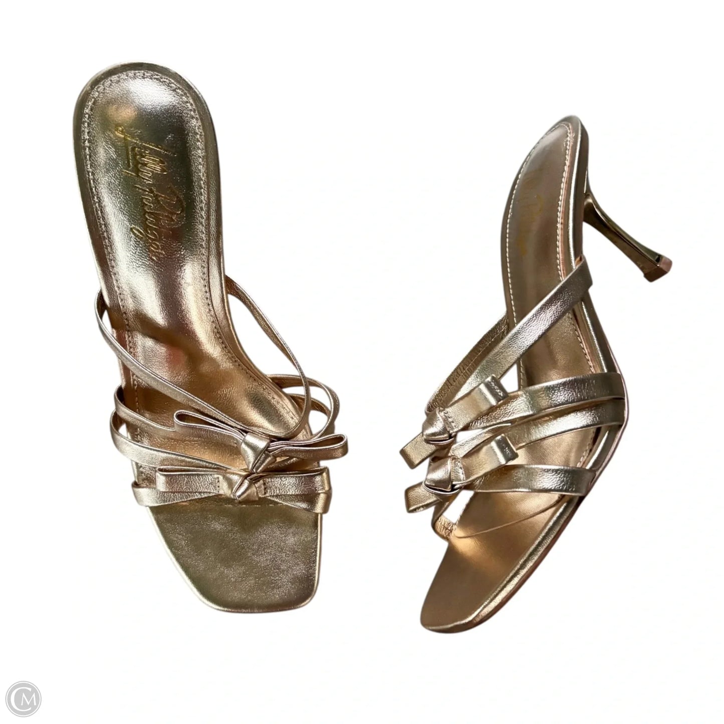 Sandals Designer By Lilly Pulitzer In Gold, Size: 6