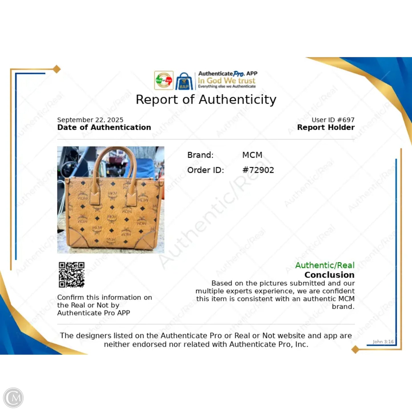 Handbag Luxury Designer By Mcm, Size: Small