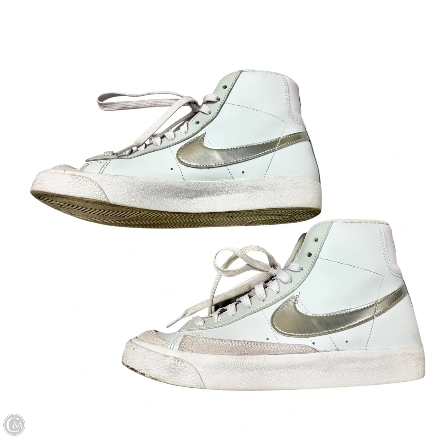 Shoes Sneakers By Nike In Blue & Silver, Size: 8.5