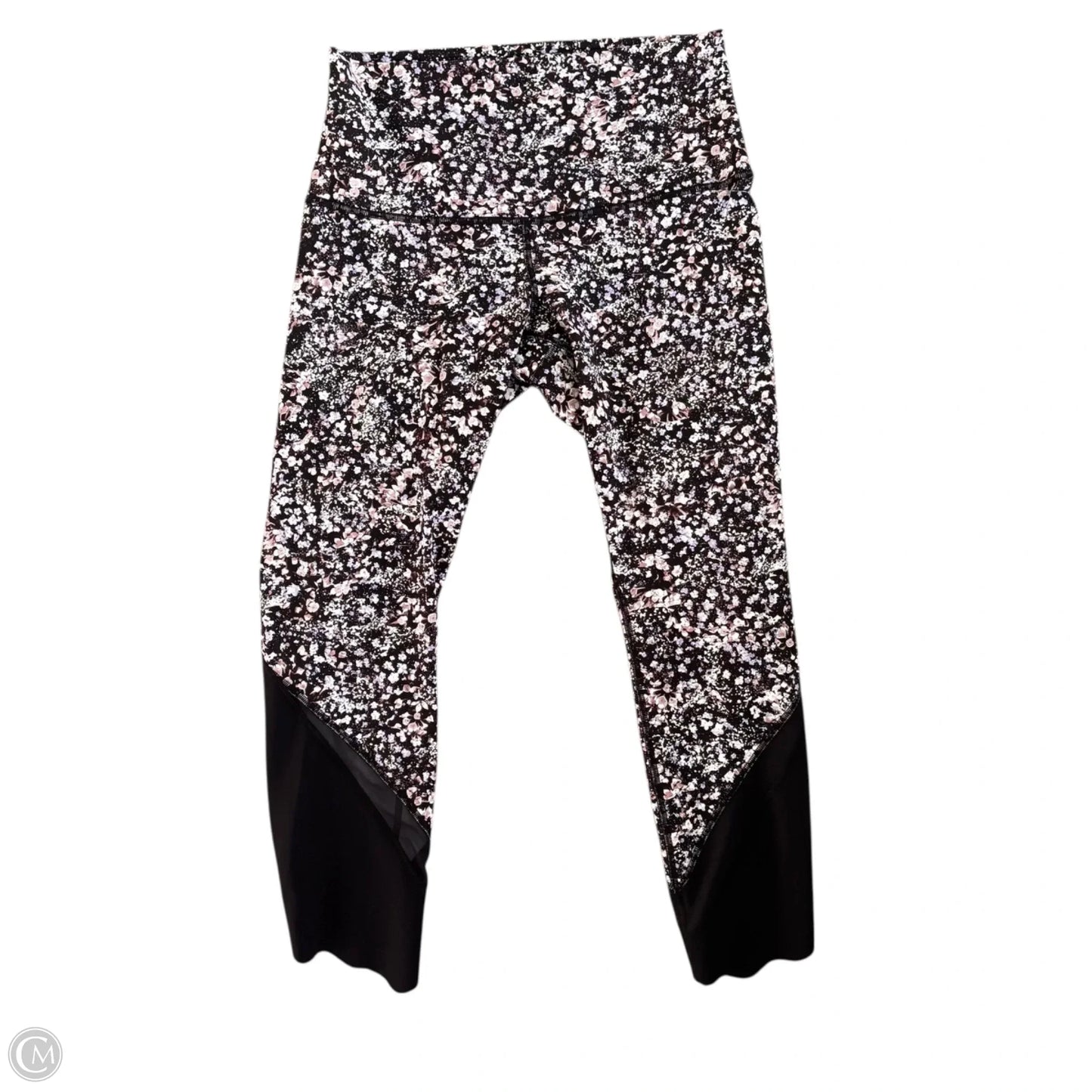 Athletic Leggings By Lululemon In Black & Pink, Size: M