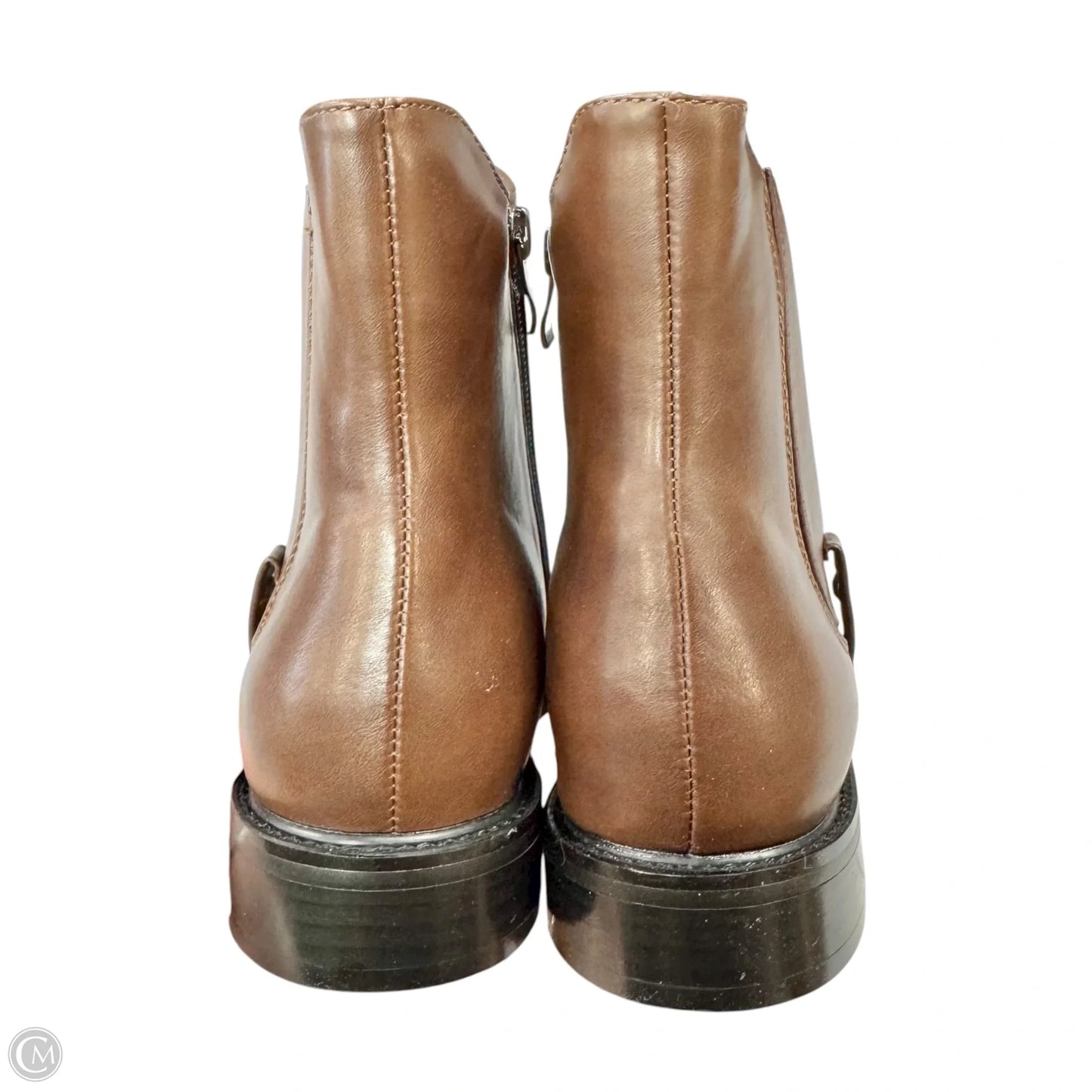 Boots Ankle Flats By London Rebel In Brown, Size: 6.5