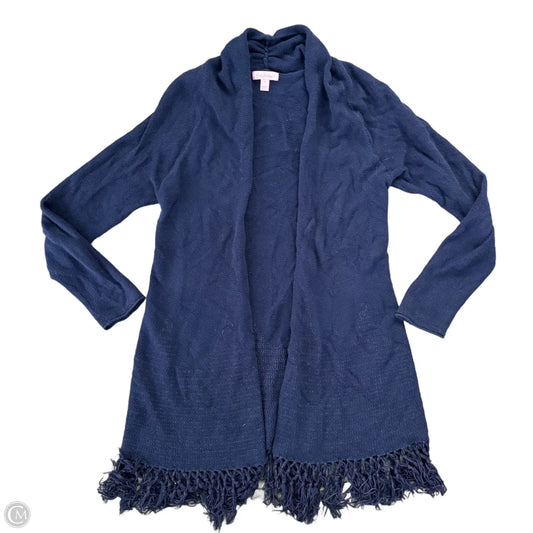Sweater Cardigan Designer By Lilly Pulitzer In Blue, Size: S