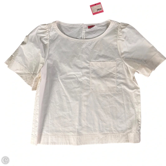 Top Short Sleeve Designer By Kate Spade In White, Size: Xl