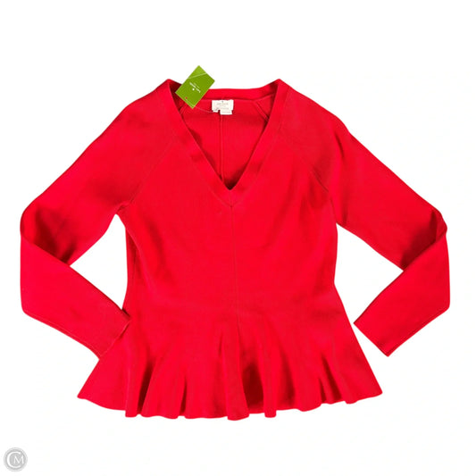 Sweater Designer By Kate Spade In Red, Size: Xl