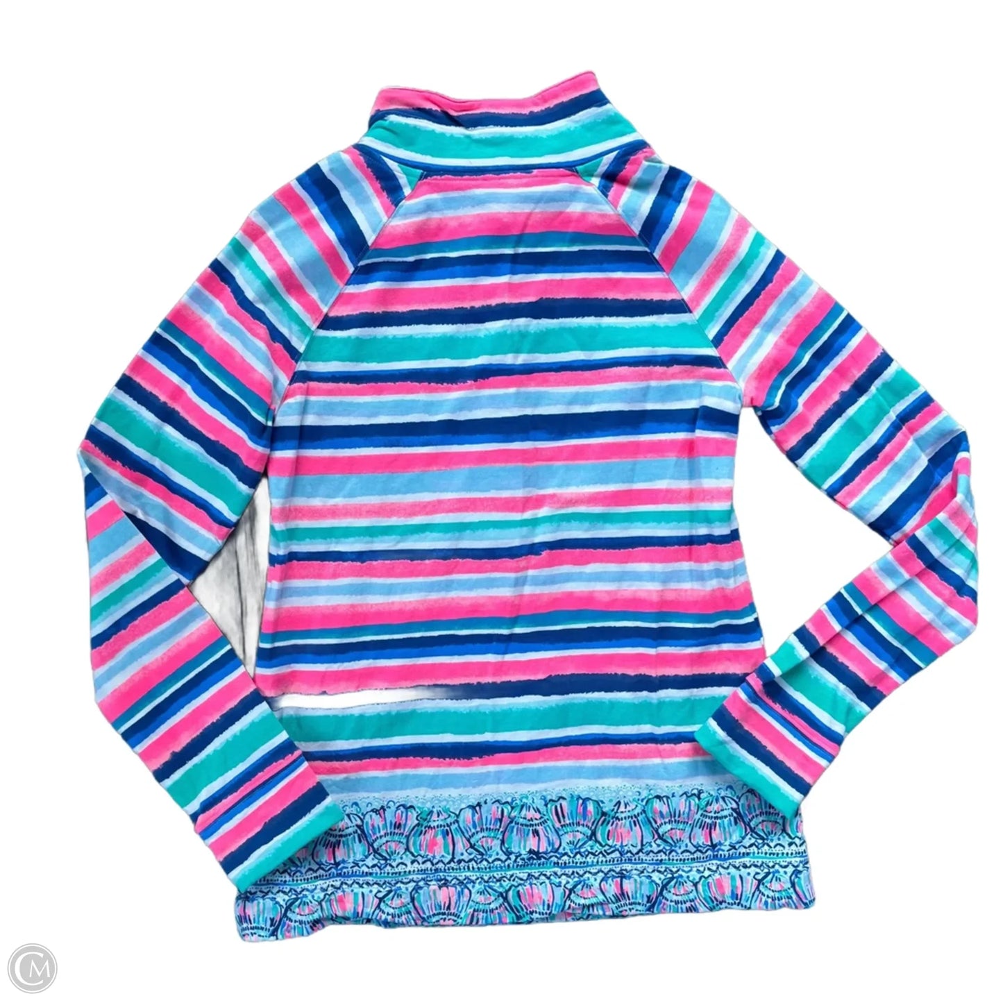 Top Long Sleeve Designer By Lilly Pulitzer In Blue & Pink, Size: Sp