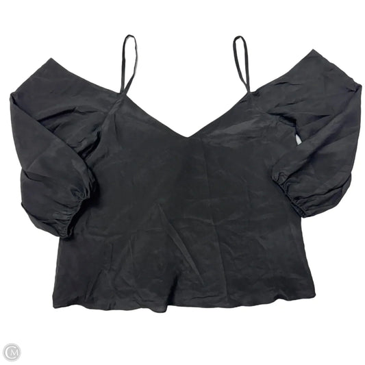 Top 3/4 Sleeve Designer By Alice + Olivia In Black, Size: M