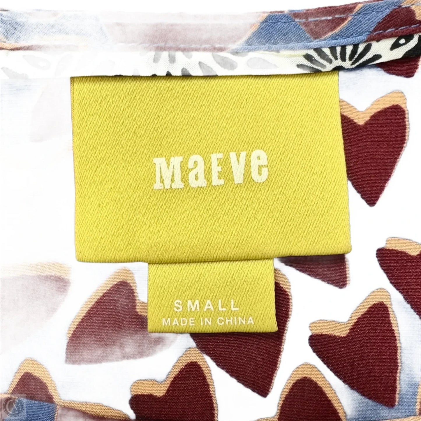 Top 3/4 Sleeve By Maeve In Blue & Red, Size: S