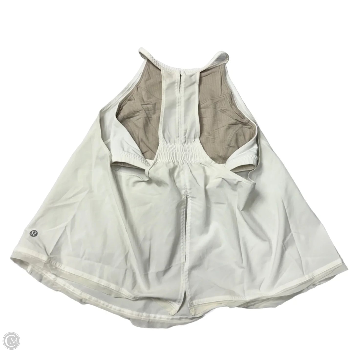 Athletic Top Long Sleeve Collar By Lululemon In Cream, Size: 4