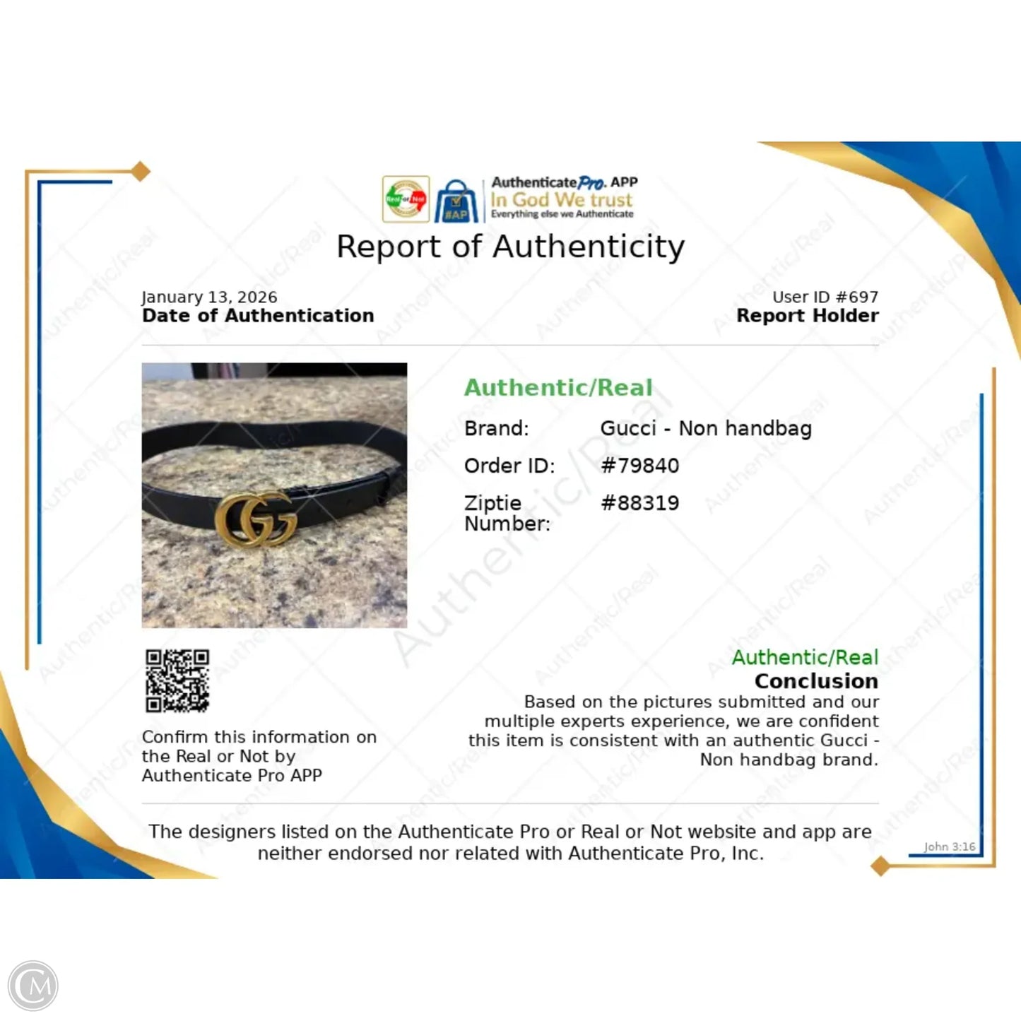 Belt Bag Luxury Designer By Gucci, Size: Small