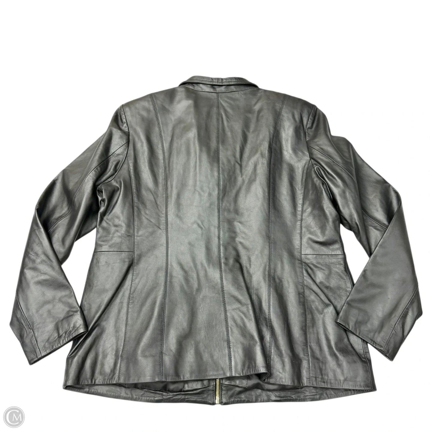 Jacket Moto Leather By Cole-haan In Black, Size: 2x