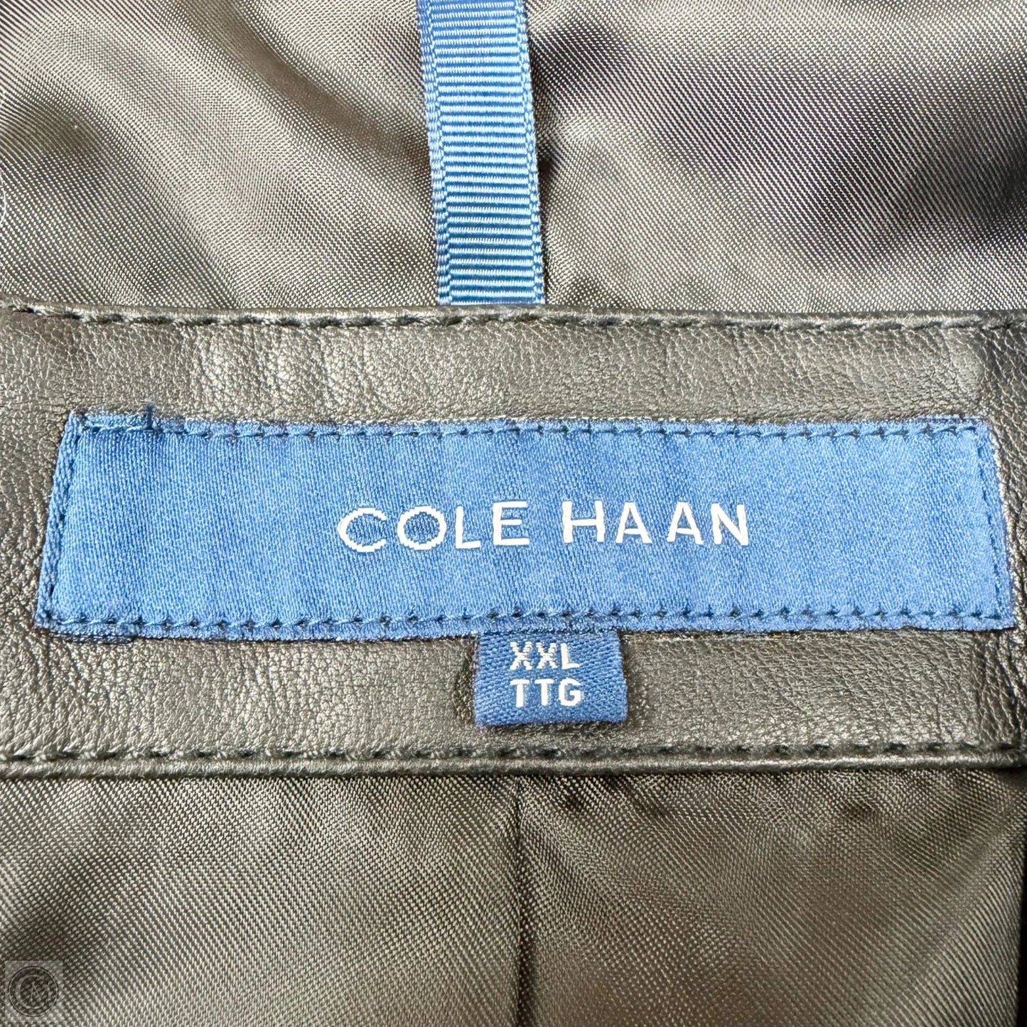 Jacket Moto Leather By Cole-haan In Black, Size: 2x