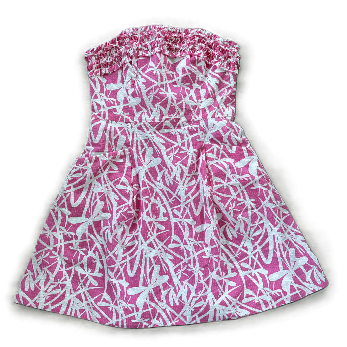 Dress Designer By Lilly Pulitzer In Pink & White, Size: S