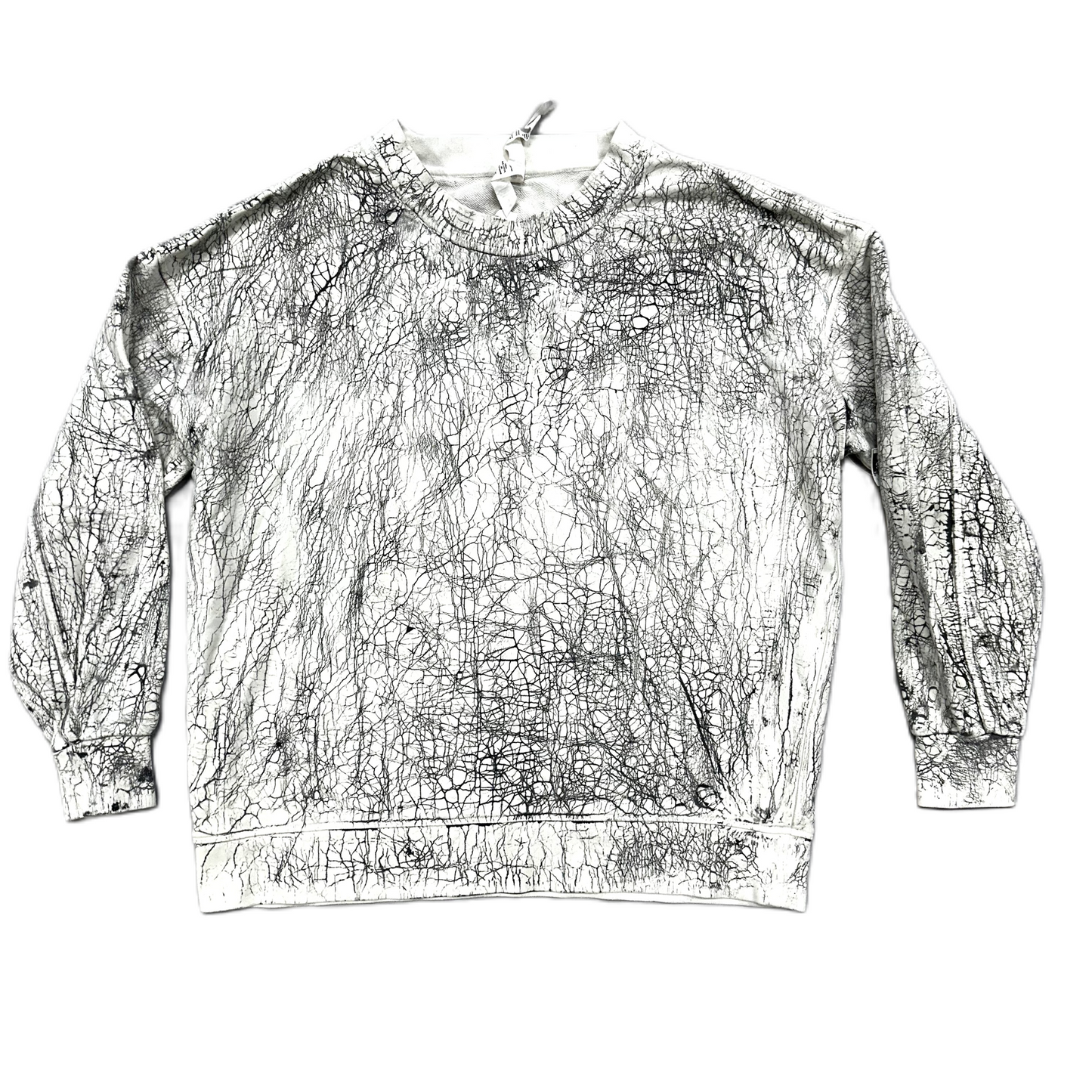 Grey & White Athletic Sweatshirt Crewneck By Lululemon, Size: 8