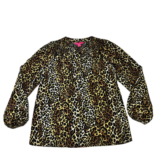 Blouse Designer By Lilly Pulitzer In Animal Print, Size: Xs