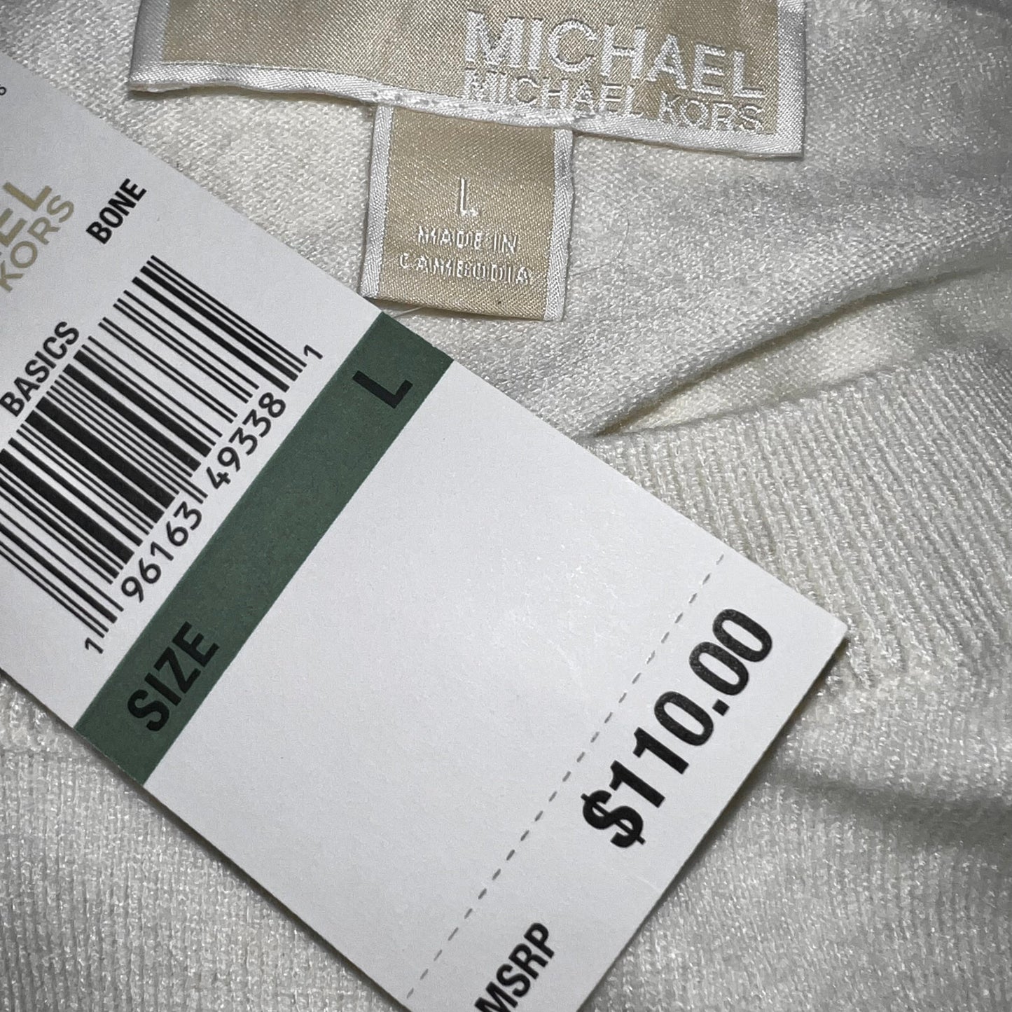 Sweater By Michael By Michael Kors In Cream, Size: L