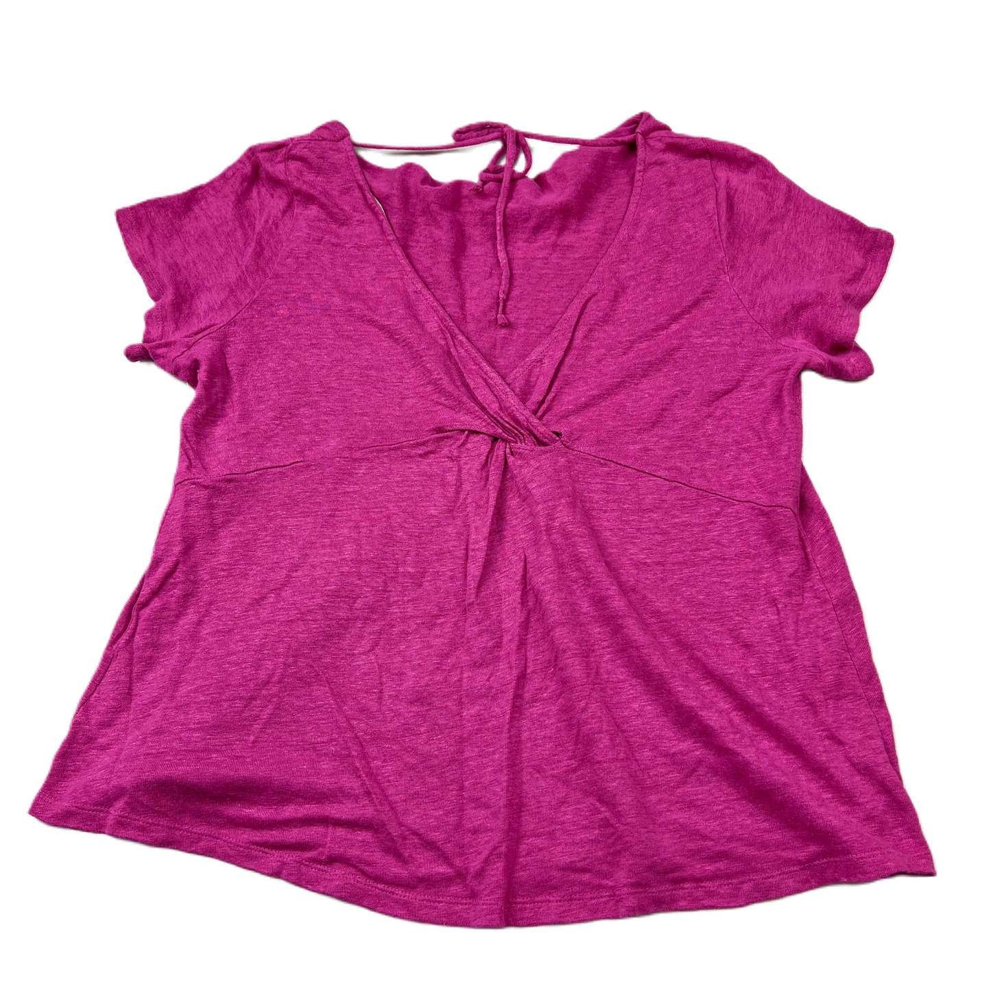 Purple Top Short Sleeve By Maeve, Size: L