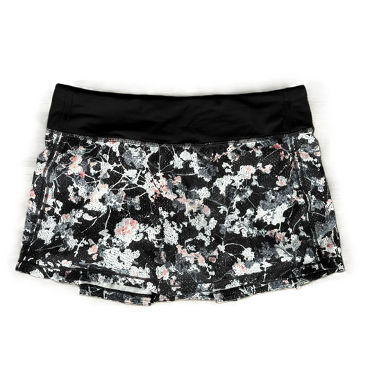 Athletic Skort By Lululemon In Floral Print, Size: 6