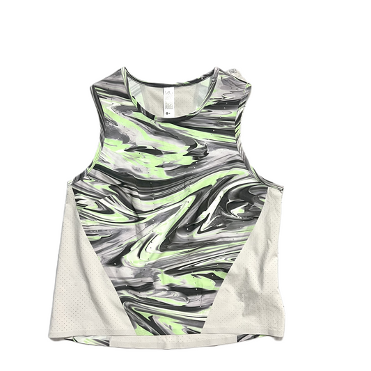 Athletic Tank Top By Lululemon In Green & Grey, Size: 6