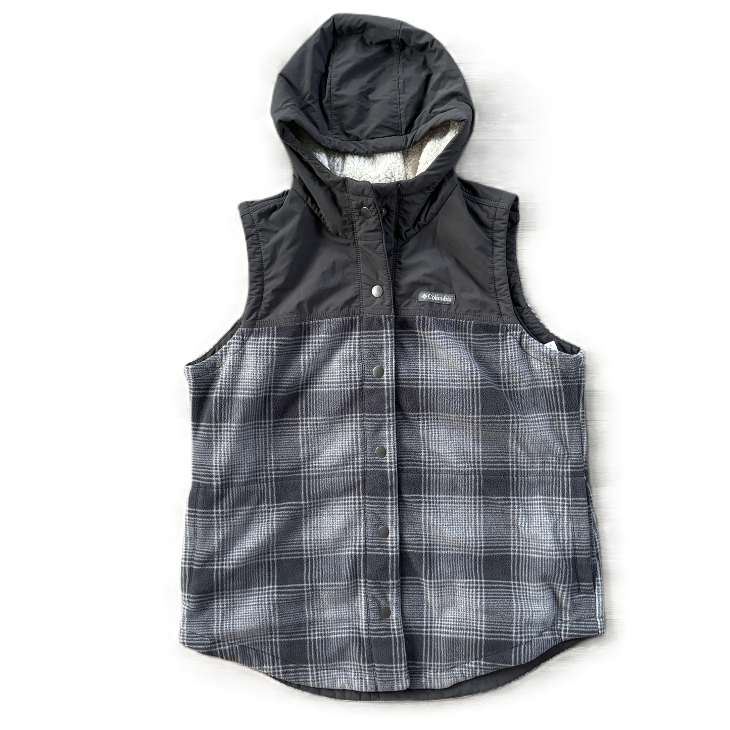 Vest Fleece By Columbia In Plaid Pattern, Size: 1x