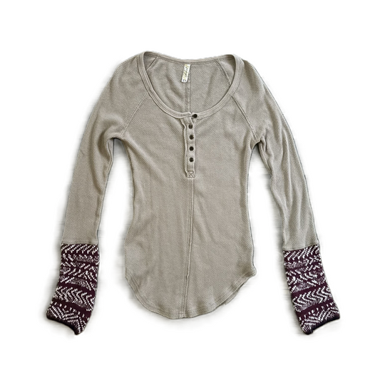 Top Long Sleeve By Free People In Tan, Size: Xs